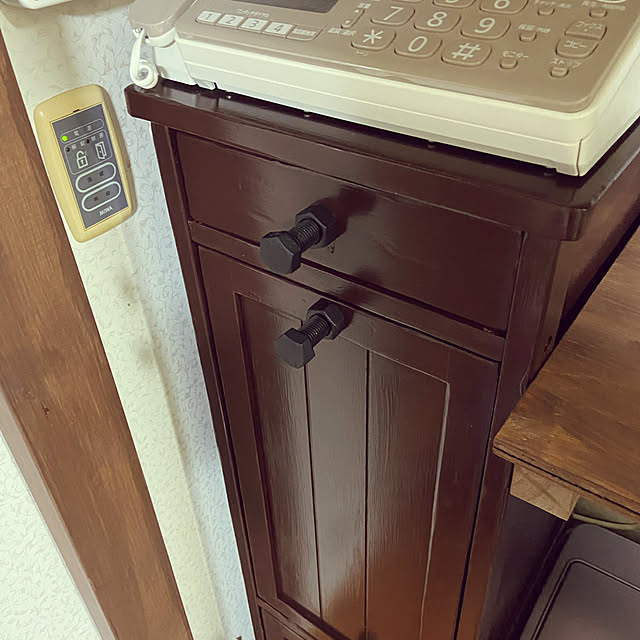 DIY/ゴミ箱リメイク/ゴミ箱DIY/艶消しブラック/ボルト、ナット...などのインテリア実例 - 2021-02-04 21:07:23
