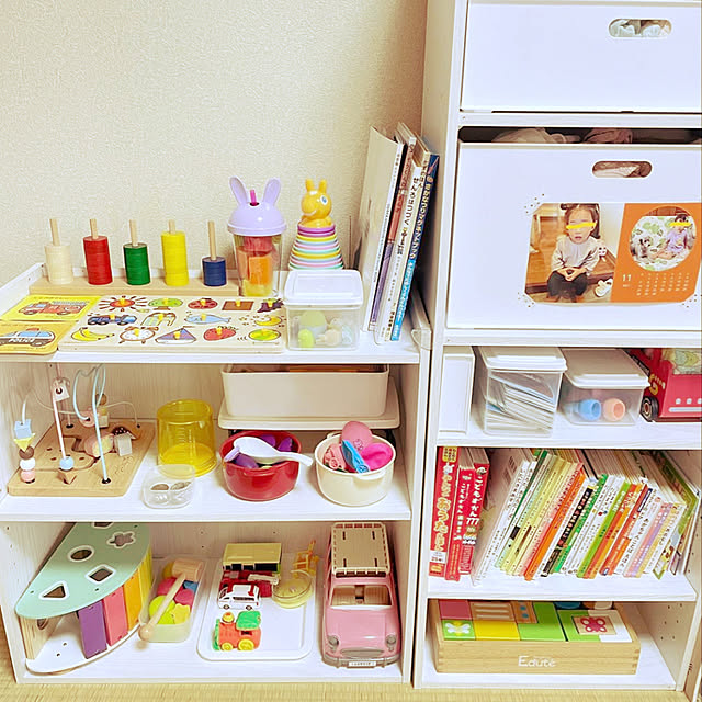 おもちゃ棚/おもちゃ収納/キッズスペース/こども部屋/棚...などのインテリア実例 - 2022-03-11 13:18:09