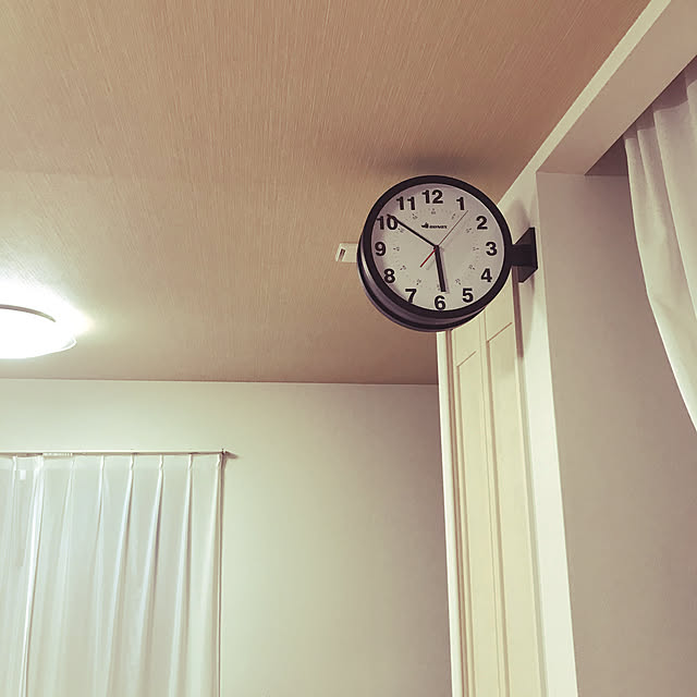 okamenotarouの-【通常在庫】ダルトン ダブルフェイス 時計 ウォールクロック 両面時計 S82429 壁付 Double face wall clock ブラック 壁掛けの家具・インテリア写真