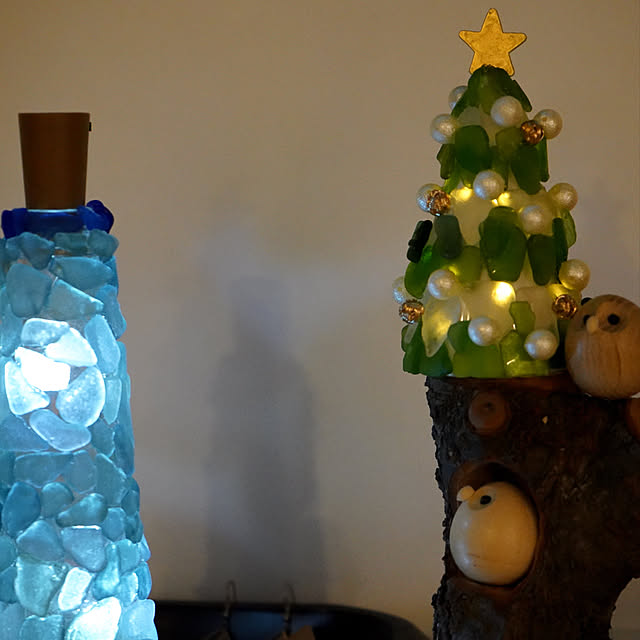 キキララつながるクリスマス/レトロ/シーグラス/ハンドメイド/ブルー...などのインテリア実例 - 2020-12-12 08:43:26