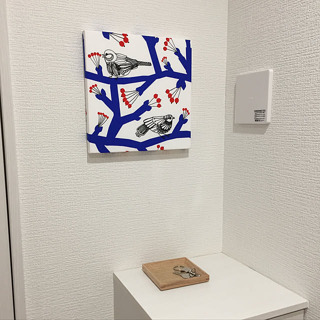 玄関/入り口/ファブリックパネル/100均/ハンドメイド/一人暮らし...などのインテリア実例 - 2018-09-27 22:01:39