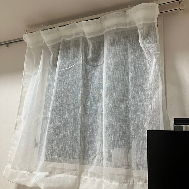 壁/天井/小窓カーテン/小窓/リメイク/麻風スタイルカーテン...などのインテリア実例 - 2025-06-03 19:35:49