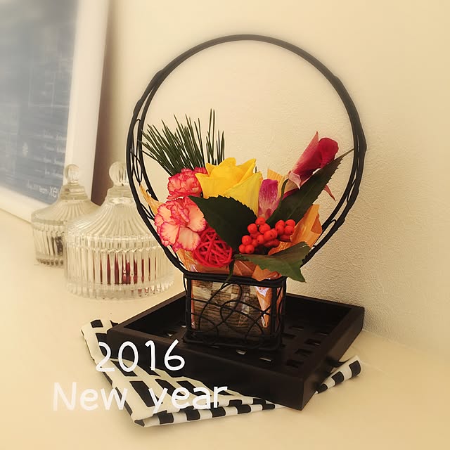 玄関/入り口/セリア/フランフラン/お正月/アルテック シエナ...などのインテリア実例 - 2016-01-08 09:11:04