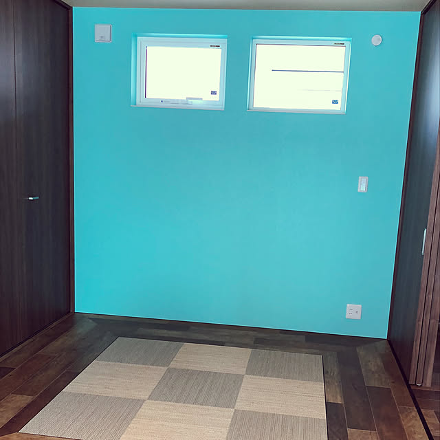 部屋全体/大収納/4.5畳/ティファニーブルーの壁紙/西海岸インテリアにしたい‼...などのインテリア実例 - 2018-03-25 21:45:10