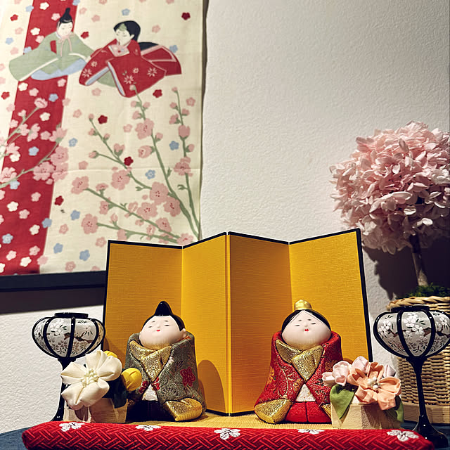 ひな祭り つまみ細工のおしゃれなアレンジ・飾り方のインテリア