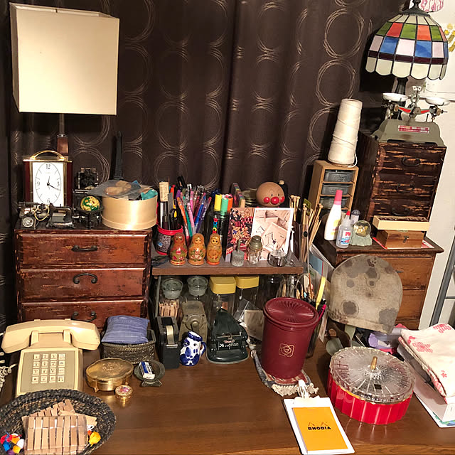 古道具/アンティーク時計/マトリョーシカ/キリム/ふるいもの...などのインテリア実例 - 2019-05-12 00:28:55