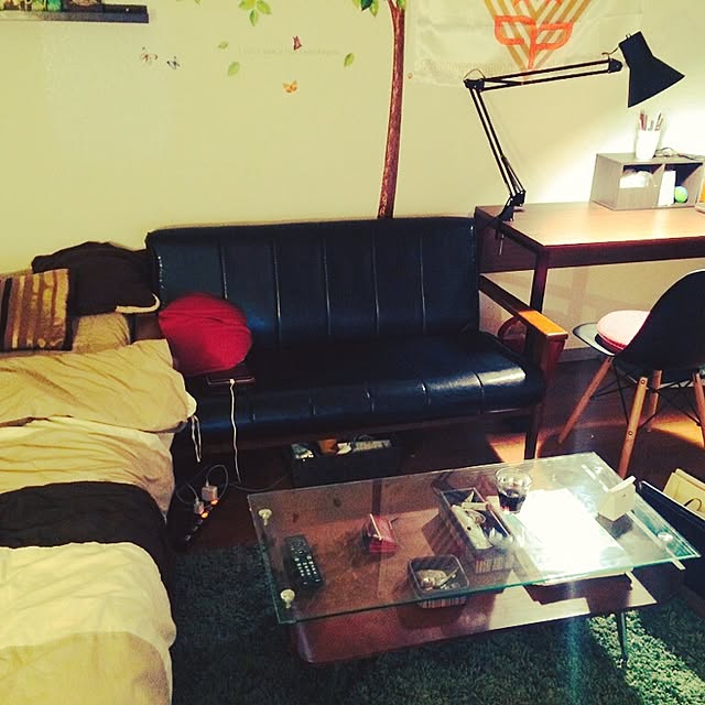 部屋全体/ニトリ/一人暮らし/照明/IKEAのインテリア実例 - 2015-05-19 08:46:57