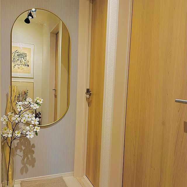 玄関/入り口/壁掛けミラー/IKEA/DIYのインテリア実例 - 2025-11-24 14:27:36