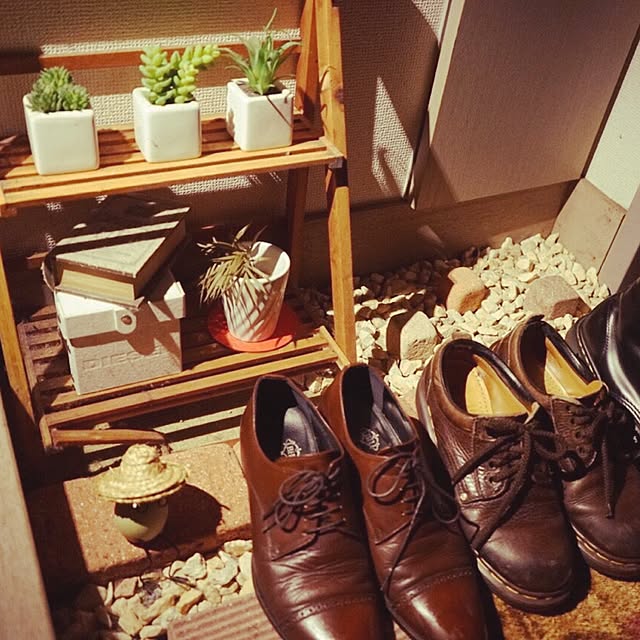 玄関/入り口/DIY/一人暮らし/多肉植物のインテリア実例 - 2015-12-31 17:59:02
