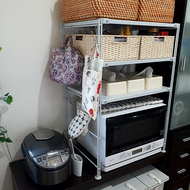 ニトリ スチールラック(CUSTOM 幅85cm 4段 WH) 棚 スチール