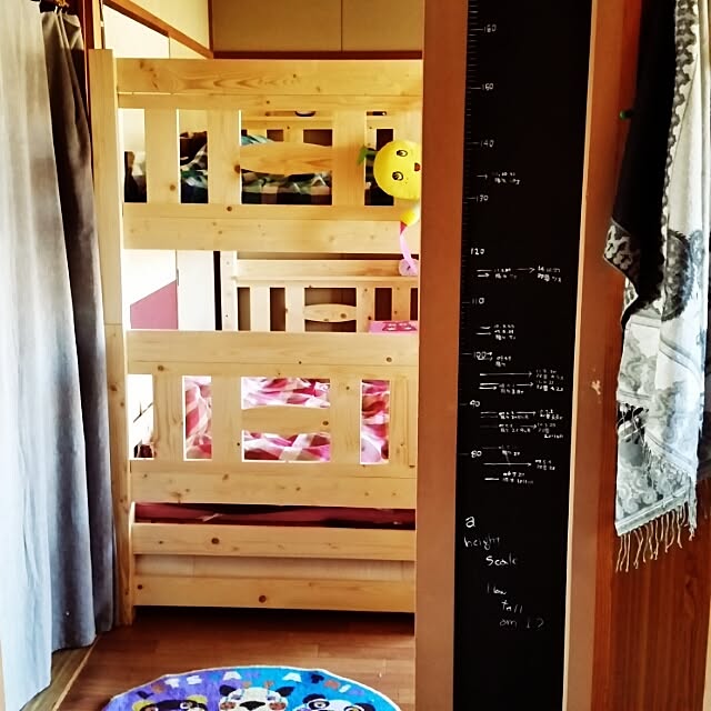 ベッド周り/男女部屋/壁はそのうち...../団地/ふなっしーが（笑）のインテリア実例 - 2014-11-11 07:48:58