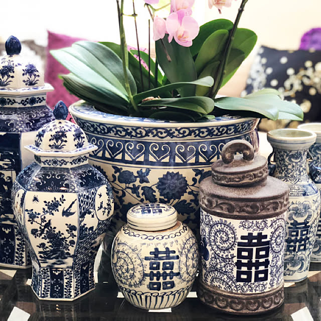 THE-SECRET-GARDEN Blue & White 囍 双喜紋 ダブルハピネス 飾り THE-SECRET-GARDEN Blue & White 囍 双喜紋 ダブルハピネス 飾り