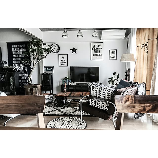 部屋全体/NO GREEN NO LIFE/journal standard Furniture/コンクリート風壁紙/インスタ➡takuyakashiwara...などのインテリア実例 - 2016-11-14 09:44:20