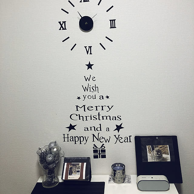 机/クリスマスディスプレイ/クリスマスツリー/モノトーン/100均...などのインテリア実例 - 2018-11-29 22:55:21