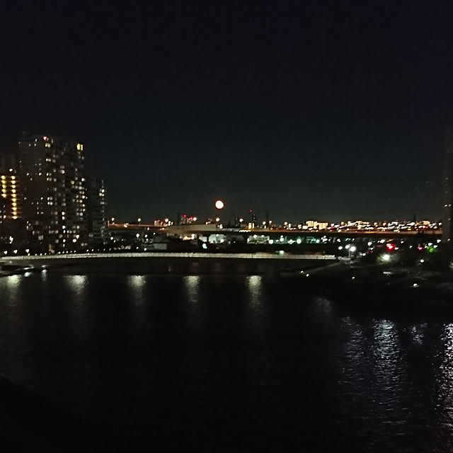 部屋全体/団地暮らし/ベランダからの風景/夏休みの宿題/月がキレイ...などのインテリア実例 - 2018-07-31 22:08:50