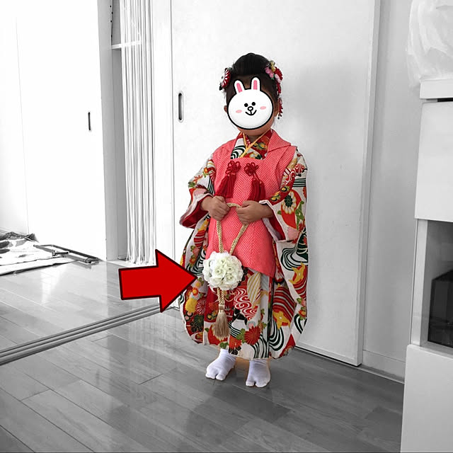 七五三ボールブーケ/10分でできる/壁/天井のインテリア実例 - 2022-03-16 09:44:29
