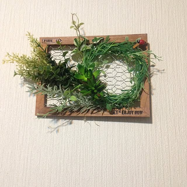 棚/セリア/フェイクグリーン/ハンドメイドのインテリア実例 - 2015-03-12 00:57:44