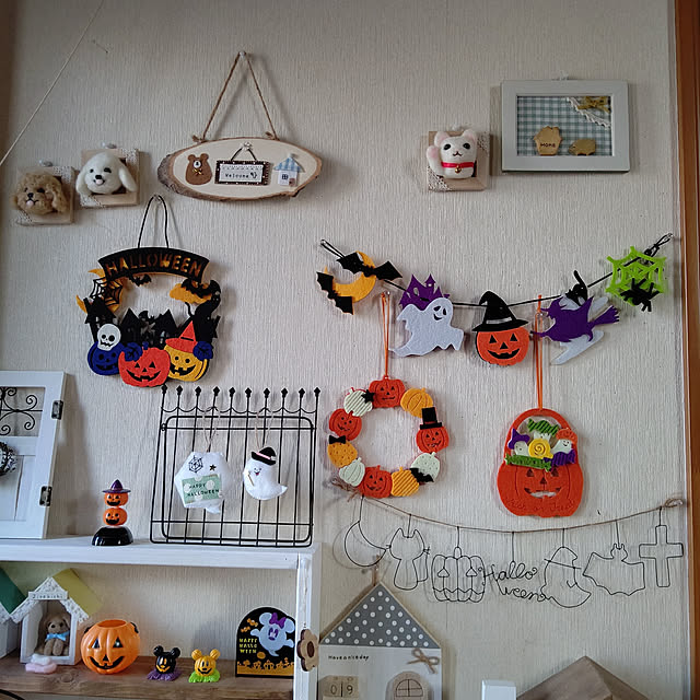 壁/天井/ハロウィン/ナチュラルキッチンの雑貨/Ru.emiちゃんの作品♡/mangoちゃんの作品❤...などのインテリア実例 - 2020-09-05 16:19:20