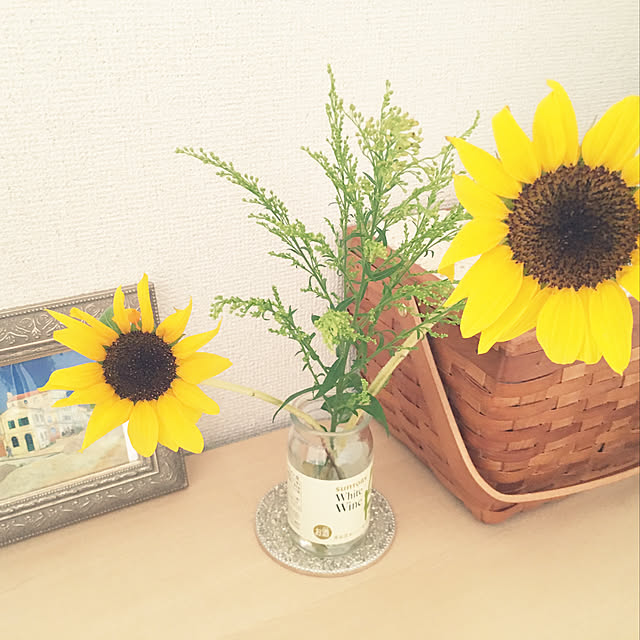 ひまわり/一人暮らし/北欧/日当たり良好/ひとり暮らしをとことん楽しむ！...などのインテリア実例 - 2019-06-02 20:25:57