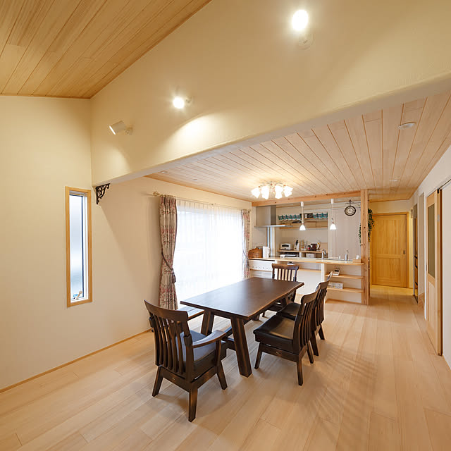 リビング/板張り天井/新築一戸建て/建て替え/ほたて漆喰の壁...などのインテリア実例 - 2018-02-10 15:06:03
