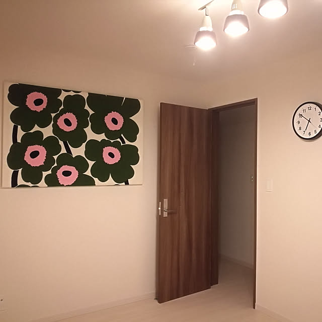 ベッド周り/マリメッコファブリックパネル/marimekko/ニトリ/北欧...などのインテリア実例 - 2019-03-16 18:36:36