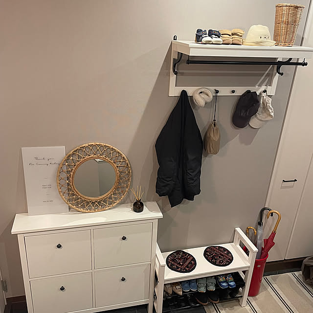 玄関/入り口/ウォールシェルフ/HEMNES/IKEAのインテリア実例 - 2025-04-16 19:36:09