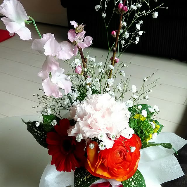 ベッド周り/花のある暮らし/梅の木/こどもと暮らす/フラワーアレンジメント...などのインテリア実例 - 2017-03-11 09:22:12