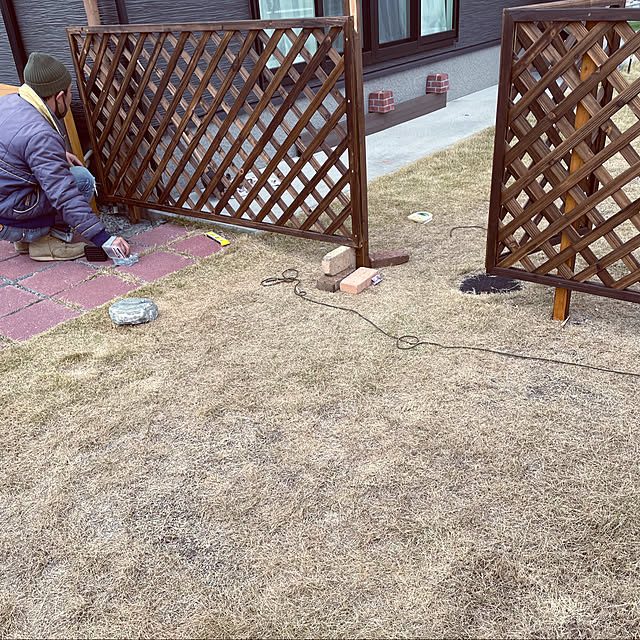 庭の芝生/ドッグランDIY/笑う門には福 来たる◡̈⃝︎/笑うことを忘れずに＊/コロナに負けるな！...などのインテリア実例 - 2022-01-07 20:50:04