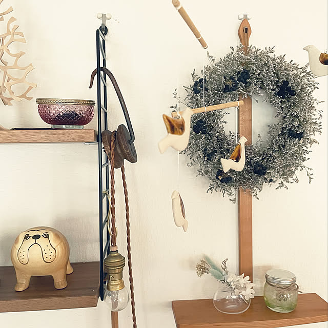 よしおかれい 陶器の家のオブジェとパンのマグネット （よしお