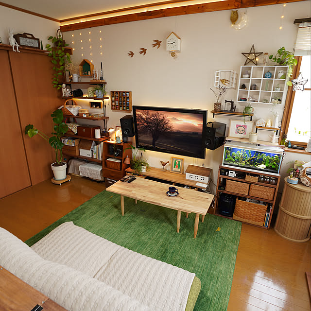 ギャッベ/賃貸/賃貸でも楽しく♪/子供のいる暮らし/観葉植物のある暮らし...などのインテリア実例 - 2020-09-21 18:44:51