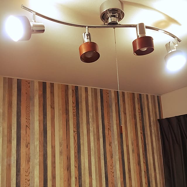 ベッド周り/アクセントクロス/寝室/DIY/照明...などのインテリア実例 - 2016-06-21 22:29:06