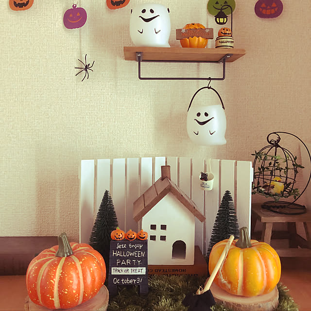 玄関/入り口/ハロウィン/ダイソー/セリア/salut!のインテリア実例 - 2018-09-15 09:55:17