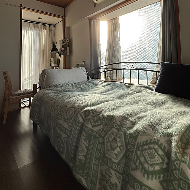ベッド周り/京都西川の毛布/冬の模様替え/一人暮らし/ひとり暮らし...などのインテリア実例 - 2025-01-11 13:39:08