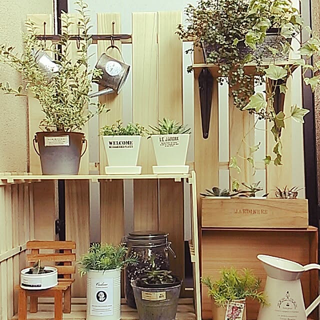 玄関/入り口/植物/DIY/セリアのインテリア実例 - 2014-08-17 14:30:27