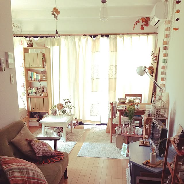 部屋全体/観葉植物/一人暮らし/雑貨/ドライフラワー...などのインテリア実例 - 2015-05-06 11:09:28