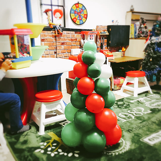 部屋全体/クリスマスツリー/バルーン/バルーンツリー/クリスマスのインテリア実例 - 2017-12-16 16:04:21