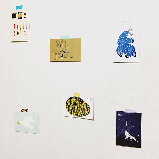 壁/天井/ポストカードディスプレイ/雑貨/一人暮らし/6畳...などのインテリア実例 - 2016-09-19 20:03:52