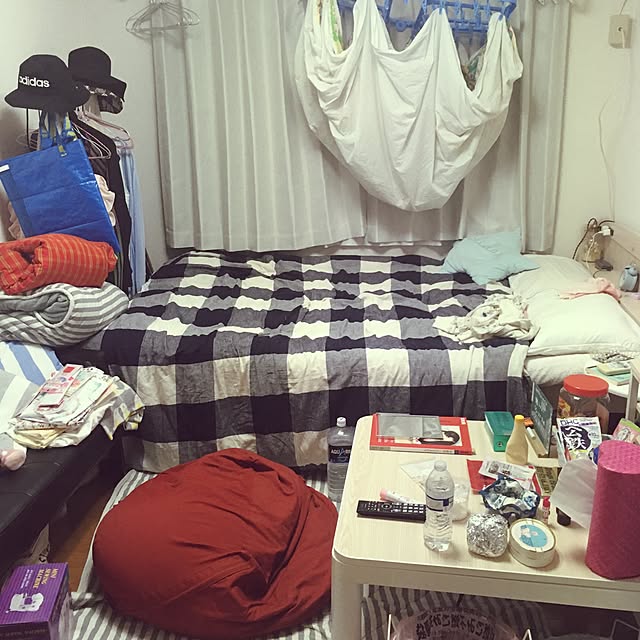 部屋全体/こたつ片付けました/片付ける事なく撮影/汚部屋/汚部屋改造計画...などのインテリア実例 - 2017-05-21 23:18:40