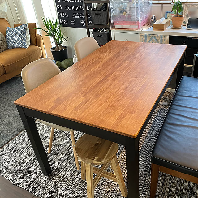 ビンテージワックス　チーク/DIY/カフェ風/IKEA/机のインテリア実例 - 2021-09-24 11:08:43
