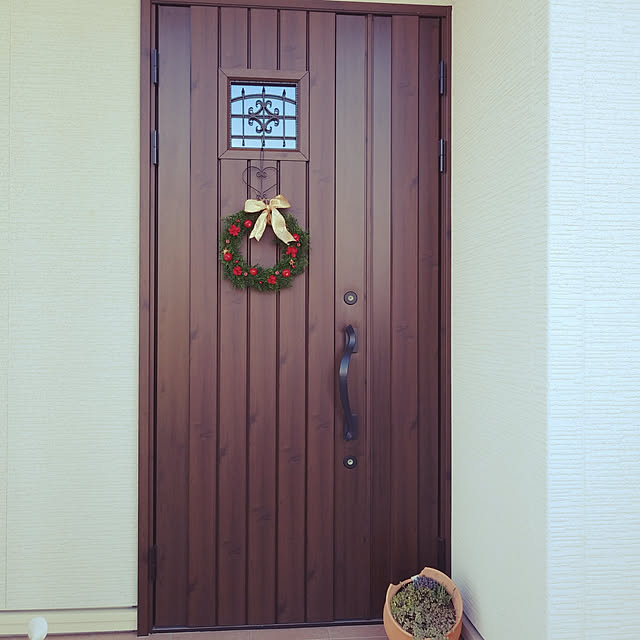 玄関/入り口/クリスマス2018/ハンドメイド/クリスマスリース/直径30cm...などのインテリア実例 - 2018-11-29 12:29:36