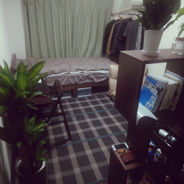 部屋全体/ナチュラル/一人暮らし/観葉植物/ニトリのインテリア実例 - 2020-06-25 20:54:32