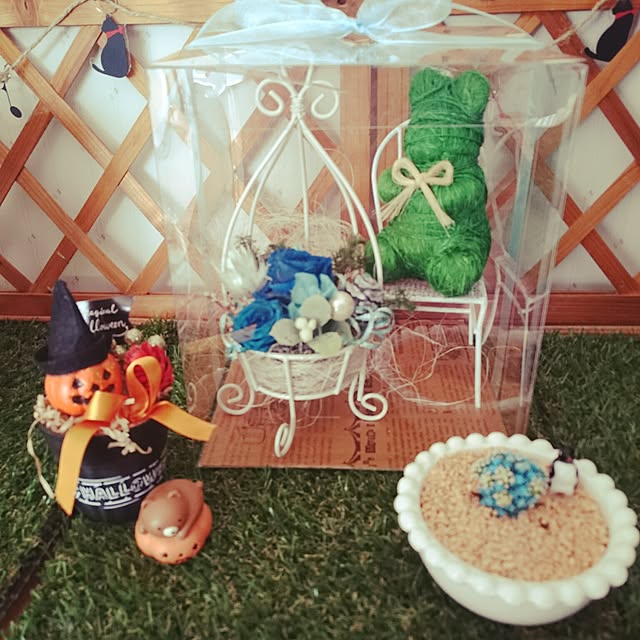 玄関/入り口/ハロウィンはじめました/100均アイテム/セリア/明日香姫...などのインテリア実例 - 2016-10-04 13:18:57