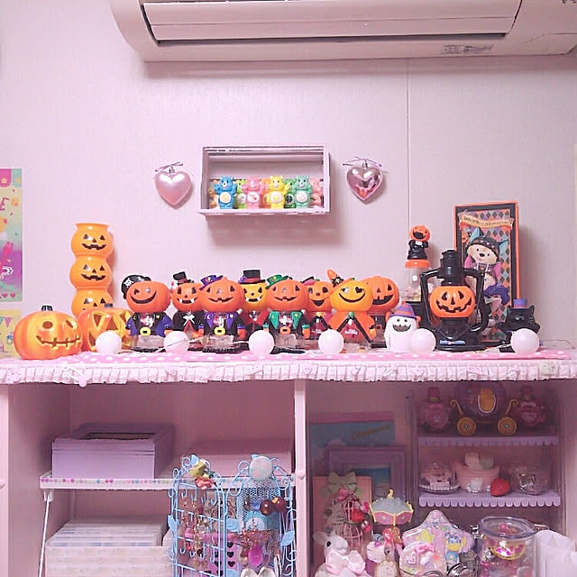 棚/ハロウィン/ファンシー/ディスプレイ/かわいい...などのインテリア実例 - 2017-09-25 17:43:35