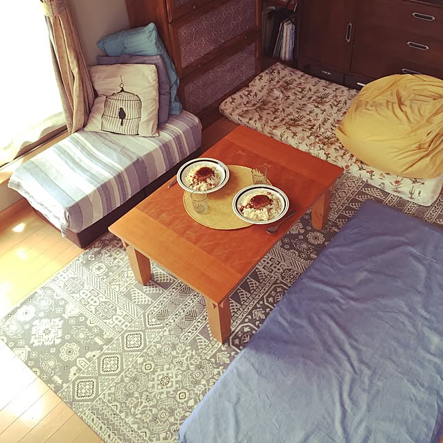 部屋全体/夏休みの昼食/ストーンウェア/チチカカ/マットレスカバー...などのインテリア実例 - 2015-08-11 12:19:18