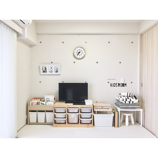 部屋全体/こどもと暮らす。/ホワイト×グレー/ホワイト×ナチュラル/子供部屋...などのインテリア実例 - 2017-10-04 09:22:43