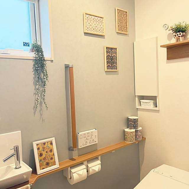 バス/トイレ/アクセントクロス/みてくれてありがとう(*ˊᵕˋ*)♡/いつもいいねありがとうございます♡/RoomClipの出逢いに感謝♡...などのインテリア実例 - 2023-01-24 15:45:36