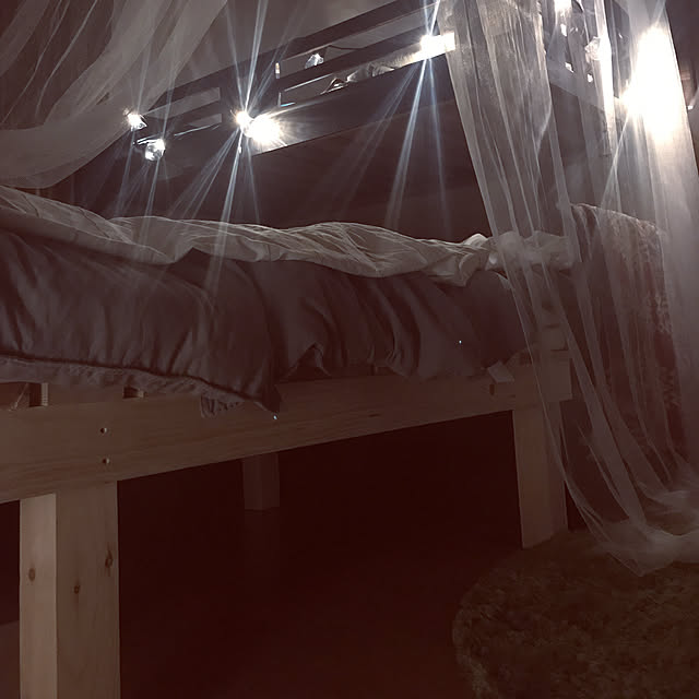 ベッド周り/IKEA/照明/DIY/100均のインテリア実例 - 2018-04-05 07:28:41