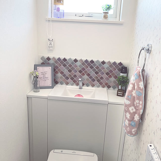 タイル風シート/100均/バス/トイレのインテリア実例 - 2021-02-06 10:46:44
