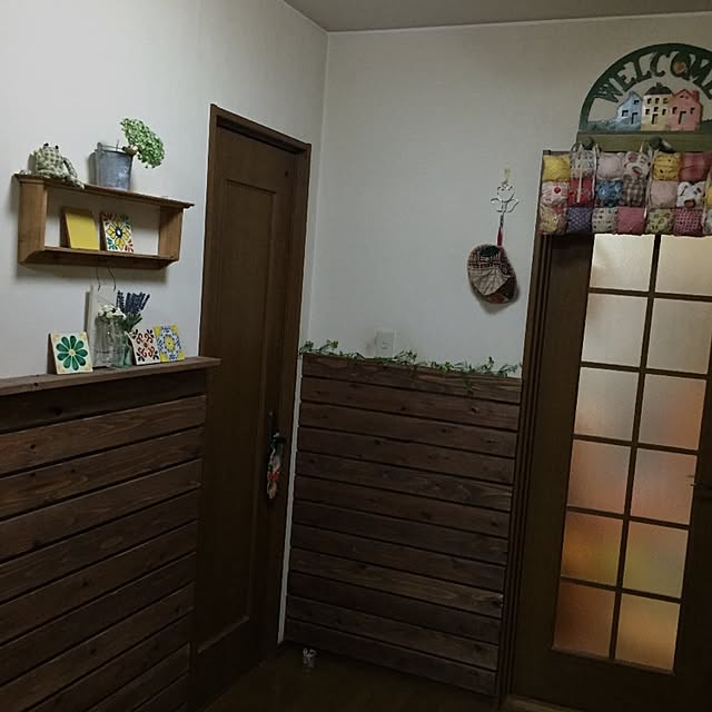 玄関/入り口/DIY/ハンドメイド/雑貨/100均のインテリア実例 - 2015-03-24 23:33:42