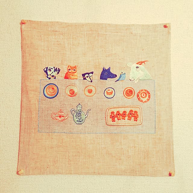 壁/天井/絵/刺繍/バッグリメイク/バッグ...などのインテリア実例 - 2016-09-15 17:49:30
